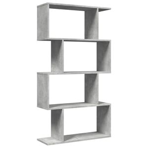 vidaXL Regał przegroda, 4 poziomy, szarość betonu, 70x24x129 cm