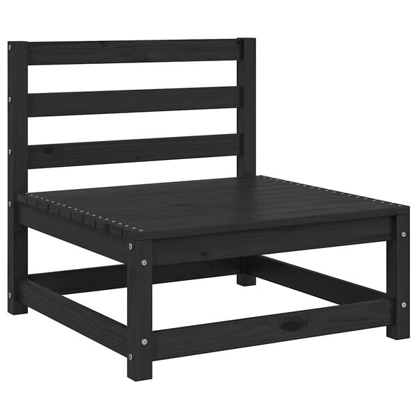 vidaXL Ogrodowa sofa środkowa z antracytowymi poduszkami, lite drewno