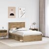 vidaXL Ramka ł&oacute;żka Dąb rzemieślniczy 120 x 190 cm Lite drewno sosnowe
