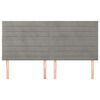 vidaXL Zagł&oacute;wek jasnoszary 160x5x118/128 cm aksamit