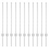 vidaXL Słupek ogrodzeniowy. 11 pcs Srebrny 80 cm Stal