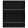 vidaXL Regał na gazety z p&oacute;łką 2 pcs Czarny Dąb 60 x 12 x 70 cm