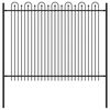 vidaXL Ogrodzenie Łukowe ze Szpikulcem DRONTEN 200 x 200 cm Czarny