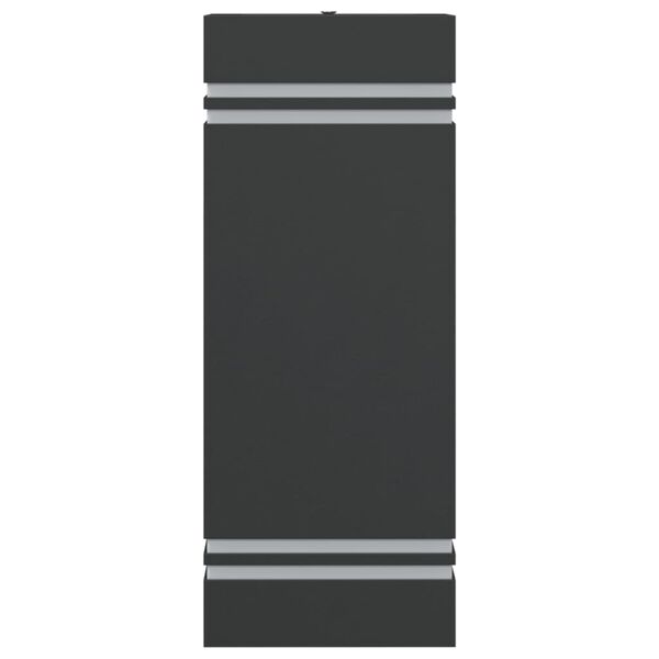 vidaXL Kinkiet zewnętrzny, czarny, stal nierdzewna