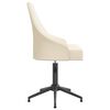 vidaXL Obrotowe krzesło stołowe, kremowe, tapicerowane aksamitem