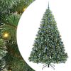 vidaXL Sztuczna choinka z 300 diodami LED Zielony 210 cm PE i PVC