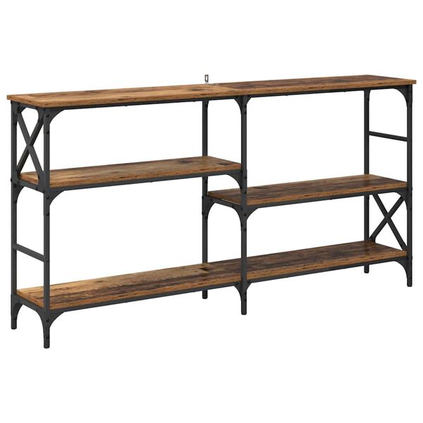 vidaXL Konsola Stare drewno 150 x 29 x 76,5 cm Materiał drewnopochodny