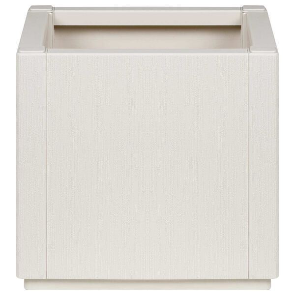 vidaXL Skrzynka na kwiaty Biały 36 x 36 x 35 cm Z tworzywa sztucznego