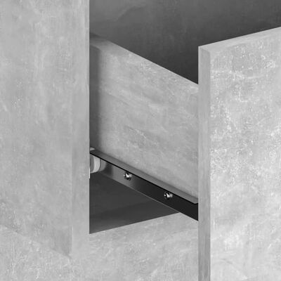 vidaXL Wezgłowie z szafkami, szarość betonu, materiał drewnopochodny