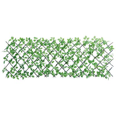 vidaXL Kratka ze sztucznym bluszczem, rozsuwana, zielona, 180x65 cm