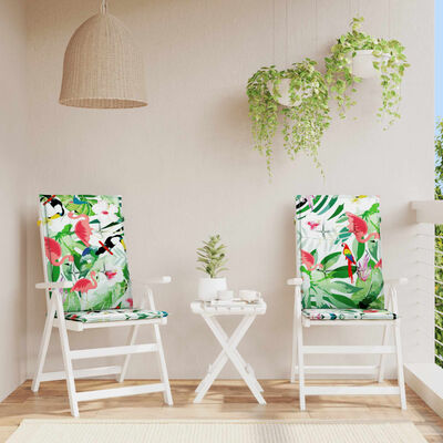 vidaXL Poduszki na krzesła ogrodowe, 2 szt., kolorowe, 120x50x3 cm