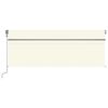 vidaXL Automatyczna markiza z zasłoną, LED i czujnikiem wiatru, 4x3 m