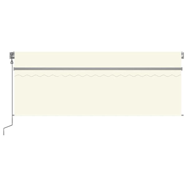 vidaXL Automatyczna markiza z zasłoną, LED i czujnikiem wiatru, 4x3 m