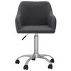 vidaXL Obrotowe krzesła stołowe, 4 szt., ciemnoszare, obite tkaniną