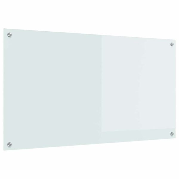 vidaXL Prz&oacute;d kuchenny Biały 110 x 60 cm szkło hartowane