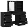 vidaXL Toaletka 3 pcs Czarny 40 x 41 x 135 cm Materiał drewnopochodny