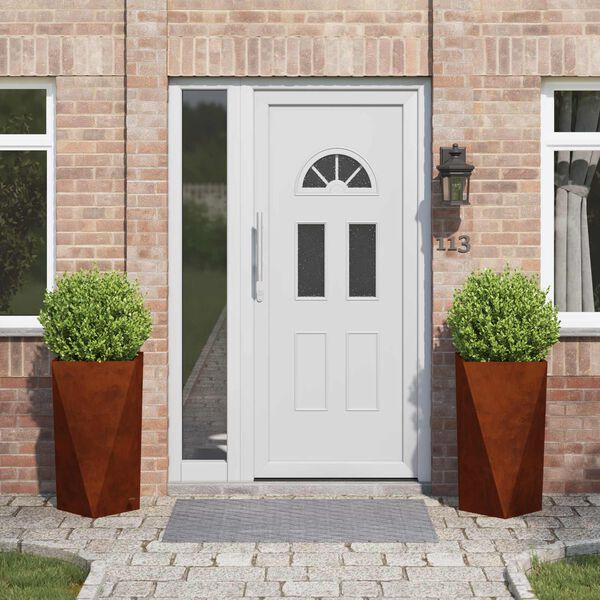 vidaXL Donica 2 pcs Rdzawy 40 x 40 x 75 cm