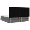 vidaXL Ł&oacute;żko z miejscem na przechowywanie i LED Ciemnoszary Poliester