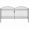 vidaXL Brama ogrodzeniowa ASSEN 401 x 224,5 cm Stal Szary Zamykane
