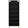 vidaXL Highboard Czarny Dąb 69,5 x 32,5 x 180 cm