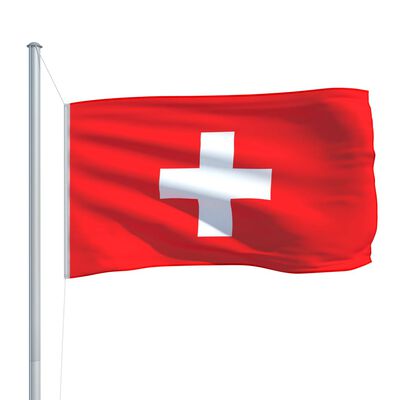 vidaXL Flaga Szwajcarii, 90x150 cm