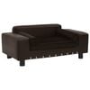 vidaXL Sofa dla psa, brązowa, 81x43x31 cm, plusz i sztuczna sk&oacute;ra