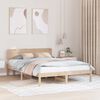 vidaXL Ramka ł&oacute;żka Naturalny 200 x 200 cm Lite drewno sosnowe
