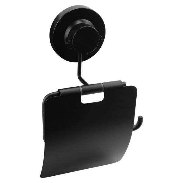 CORNAT Uchwyt na papier toaletowy 3-w-1, czarny