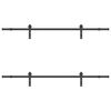 vidaXL System do montażu drzwi przesuwnych, 213,5 cm, stal, czarny