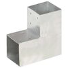vidaXL Łącznik słupk&oacute;w w kształcie L, galwanizowany metal, 101x101 mm