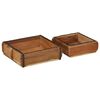 vidaXL Taca 2 szt. Brązowy 29 x 31 x 10 cm Lite Drewno Recyklingowe