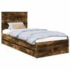 vidaXL Ramka ł&oacute;żka Dąb wędzony 90 x 190 cm Drewno inżynieryjne