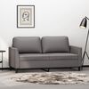 vidaXL 2-osobowa sofa, szary, 140 cm, sztuczna sk&oacute;ra