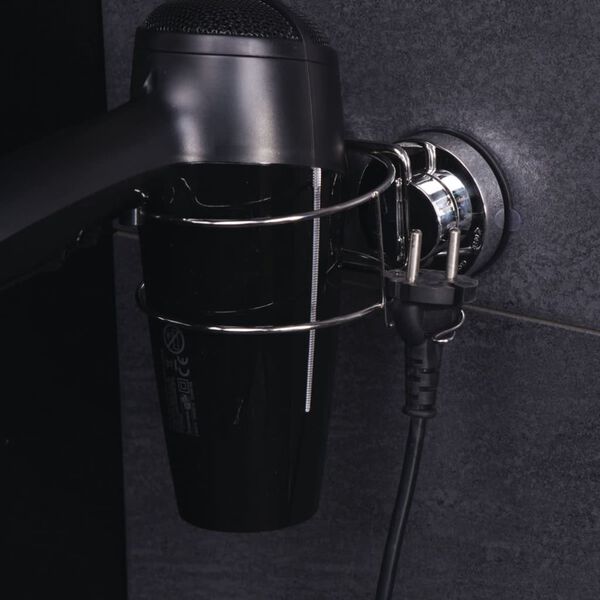 RIDDER Uchwyt na suszarkę do włos&oacute;w, 14x12,7x6,5 cm, chrom,12070000