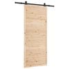 vidaXL Drzwi przesuwne naturalny 80 x 208 cm Lite drewno sosnowe