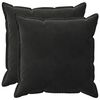vidaXL Poszewka na poduszkę 2 pcs HOUTEN Czarny 55 x 55 cm Welur