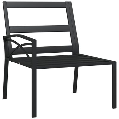 vidaXL Krzesła ogrodowe z szarymi poduszkami, 2 szt, 62x75x79 cm, stal