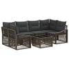vidaXL Zestaw Sof na Ogr&oacute;d 7 szt. Szary 55 x 55 x 37 cm polirattan