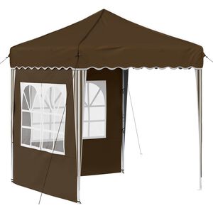vidaXL Namiot imprezowy rozkładany 195 x 195 x 245 cm brązowy