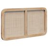 vidaXL Zagłówek Z zagłówkiem Naturalny 100 x 55 x 3 cm rattan