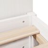 vidaXL Ł&oacute;żko z regałem, bez materaca, białe, 100x200 cm, sosnowe
