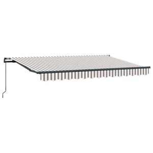 vidaXL Markiza wysuwana Jasnoszary i biały. 450 &times; 350 cm