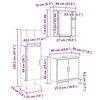 vidaXL Zestaw mebli łazienkowych 3 pcs Brązowy Materiał drewnopochodny