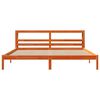 vidaXL Rama łóżka z wezgłowiem, woskowy brąz, 200x200 cm, sosnowa