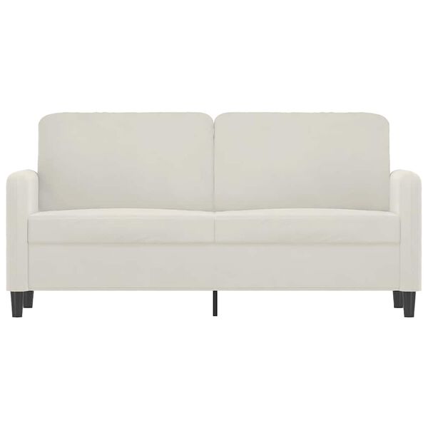 vidaXL Sofa 2-osobowa, kremowy, 140 cm, tapicerowana aksamitem