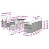 vidaXL Zestaw Sof na Ogr&oacute;d z poduszką 10 pcs Szary polirattan