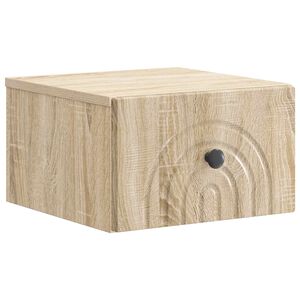 vidaXL Wisząca Szafka Nocna z szufladą dąb Sonoma 33 x 34,5 x 20 cm