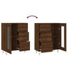 vidaXL Szafka, brązowy dąb, 69,5x34x90 cm, materiał drewnopochodny