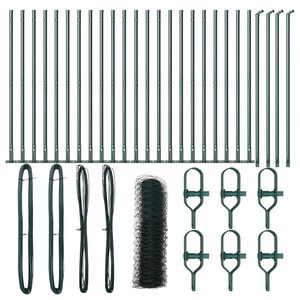 vidaXL Słupek ogrodzeniowy. Zielony 50 x 0,6 m (siatka 36 mm)