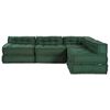 vidaXL Modułowa sofa 4 pcs Zielony tkanina